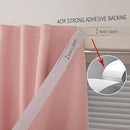 Self Adhesive Blackout Curtains- Stick on Curtains Shades Window Blinds Curtains No Rod Needed Easy to Hang Curtain, Use for Bedroom, Living Room,Roman Shades, 47" W X 79" L, Pink, 1 Panel by TinyTreasures Baby Boutique