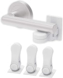 Inaya Child Proof Door Lever Lock - Door Handle Lock - 3M Adhesive - Minimalist Design - No Drilling Child Safety Door Handle Locks (3 Pack) by TinyTreasures Baby Boutique
