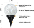 Solar Globe Lights Outdoor Waterproof-Solar Balls Garden-Cracked Glass Ball Solar Lights Outdoor-Solar Orbs Outside-Outdoor Decorations Patio & Yard Lawn Backyard Decor (GUO-XBQ-4-4-4) by GreenHaven Gardens