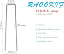 RAOOKIF 12 Inch Long Galvanized Garden Landscape Staples, 20/50/100/200Pcs Metal Stakes for Decoration, Fence, Lawn, Fabric Pins by CozyNest Decor