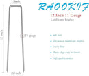 RAOOKIF 12 Inch Galvanized Garden Landscape Staples Stakes, 200Pcs Garden Metal Stakes, 11 Gauge Heavy Duty Ground Stakes for Decoration, Fence Stakes Lawn Stake, Fabric Pins by CozyNest Decor