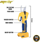 Mellif Electric Pruning Shears Compatible With DeWalt 20V Max Battery (Tool Only), Cordless Garden Pruner w/ 2,6000RPM Brushless Motor, Imported Steel Blades-25mm(0.98 Inch) Cutting Diameter by GreenHaven Gardens