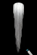 Flashing God H102'' High Ceiling Chandeliers for Entryway Modern Crystal Chandelier Large Foyer Chandeliers Modern Raindrop Chandelier for Villa Staircase,Pendant Light Fixtures