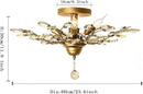 Ganeed Crystal Chandeliers,K9 Crystal Ceiling Light,Vintage Light Fixtures Pendant Lighting for Living Room Bedroom Restaurant Porch Hallway (4-Light,Golden) by CozyNest Decor