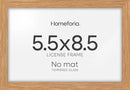Homeforia 5.5x8.5 Business License Frame Wood, High End Natural Oak 5.5 x 8.5 Certificate Frame, 8.5x5.5 Document Frames for Wall or Tabletop, Wooden Picture Frames, Tempered Glass, Wall Kit, Set of 1 by CozyNest Decor