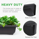 GROWNEER 6 Pack 9 Inch Bonsai Pots with Drainage Humidity Trays, Bonsai Tree Training Kits with 1 Repotting Mat, Plant Container Planter Growing Pot for Garden Outside Indoor by GreenHaven Gardens