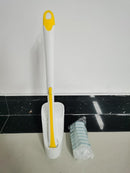 JEHONN Disposable Toilet Brush with 40PCS Wand Cleaner Refills, Wall Mounted Toilet Bowl Brush Holder Set, Bathroom Cleaning System for Sink Bathtub Wash Basin (Yellow) by CozyNest Decor