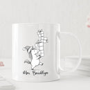 Unicorn White Accent Cup 11 15 Oz, Personalized Name Unicorn Coffee Mug Gift For Baby Girl/Sister/Daughter/Girlfriend, Custom Animal Cup Gifts For Unicorns Lovers Birthday Anniversary Thanksgiving by TinyTreasures Baby Boutique