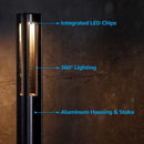 ALP53 10-Pack Low Voltage Aluminum Pathway Lights Package Cast Aluminum, 3W 12V AC/DC LED Walkway Lighting