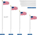 Flag Pole Kit 20FT, 12 Gauge 1.8mm Thickness Heavy Duty Flag Poles with 3x5 American Flag, Silver Flag Pole for Outdoor House In Ground, Extra Thick Flagpoles Suitable for Yard and Garden by GreenHaven Gardens