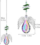 H&D HYALINE & DORA Metal Angel Wing Pendant with Rainbow Crystal Prisms Suncatcher Window Home Christmas Hanging Decor,Set 3pcs by GreenHaven Gardens