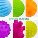 Sensory Ball for Babies 6 to 12 Months, Baby Balls for Toddlers 1-3 Massage Stress Relief, Textured Multi Sensory Balls Gift Sets, Montessori Sensory Toys 6 Spikey Squeeze Ball for Infant Kids by TinyTreasures Baby Boutique
