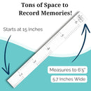 Wooden Ruler Growth Chart for Kids, Boys and Girls - Height Chart & Height Measurement for Wall - Kids Nursery Wall Decor and Room Hanging Wall Decor - Love Grows Here - White by TinyTreasures Baby Boutique