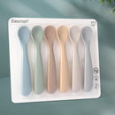 Baby Spoons, 6 Pack First Stage Silicone Feeding Spoons, Soft Tip Feeding Baby Utensils, Baby Led Weaning Supplies Training Spoons, Dishwasher and Boil Safe by TinyTreasures Baby Boutique