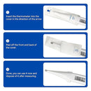 Berrcom Disposable Digital Thermometers Probe Covers Set of 100 Oral Rectal Thermometer Probe Cover Universal Thermometers Sleeves for Adult and Kids by TinyTreasures Baby Boutique