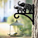 peacoblue Iron Plant Hangers Holder for Outdoor Indoor Hanging Plants Flower Fern Pots Lantern Bird Feeder Wind Chimes, 12”x14” Weather Resistant Metal Wall Hooks for Porch Garden Farmhouse(Elephant) by GreenHaven Gardens