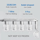 Self Cleaning Hot and Cold Bottom Load Water Cooler Dispenser with Ice Maker for 5 Gallon 3 Temperature Settings 22lbs Daily Capacity Black by CozyNest Decor