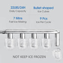 IKT Self-Cleaning Bottom Load Hot and Cold Water Cooler Dispenser with Ice Maker for 5 Gallon Bottle 22lbs Daily Capacity Perfect for Home Black by CozyNest Decor