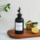 HOMCDALY Olive Oil Dispenser for Kitchen, 11.8oz Glass Kitchen Dispenser Bottle, Black Oil&Vinegar Cruet Set, Leakproof Olive Oil Bottles | Set of 2 (11.8oz – Black) by CozyNest Decor