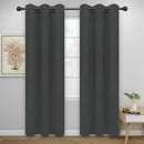Easy-Going Blackout Curtains for Bedroom, Solid Thermal Insulated Grommet and Noise Reduction Window Drapes, Room Darkening Curtains for Living Room, 2 Panels(46x84 in, Dark Gray) by CozyNest Decor