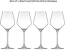 JoyJolt Layla White Wine Glasses, Set of 4 Italian Glasses, 13.5 oz Clear – Made in Europe by CozyNest Decor
