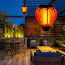 Starsoul Orange Solar Hot Air Balloon Lantern Glass Hot Air Balloon Solar Lantern with Flickering Flame Light Outdoor Solar Hanging Lights Waterproof for Garden Yard Patio by GreenHaven Gardens