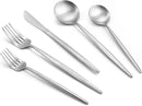 Matte Satin Finish Silverware Set, 40-Piece Tableware Cutlery Set, Utensils Set Service for 8, Dishwasher Safe by CozyNest Decor