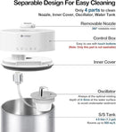 Stainless Steel Humidifier, 4.5L Easy to Clean Humidifier with 304 Stainless Steel Tank, Cool Mist Humidifiers for Bedroom with Smart Humidistat & Timer, 25dB Sleep Mode for Baby, Plants by TinyTreasures Baby Boutique