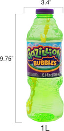 Gazillion Bubbles, Original Bubble Solution 1L - Create Bubbles with Premium Formula & 7-in-1 Bubble Wand - Non-Toxic & Safe by TinyTreasures Baby Boutique