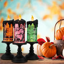 1.Halloween Snow Globe Tornado Flameless Candles Table Centerpiece for Celebration Party,Battery Operated LED Candle with 6 Hours Timer for Home Indoor Halloween Decoration (Spider) by CozyNest Decor