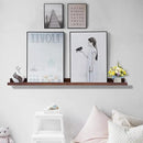 AZSKY Floating Book Shelves Wall Mounted Photo Shelf Picture Ledge Deep Walnut Display Shelves for Home Living Room Bedroom Bathroom Office Set of 2 by CozyNest Decor