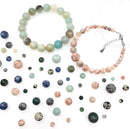 Natural Round Stone Beads About 720pcs Genuine Real Healing Crystal Stones Beading Loose Gemstone DIY for Bracelet Jewelry Making Kit(4/6/8/10mm,6 Color B) by TinyTreasures Baby Boutique