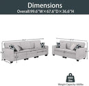 L Lengend Vansen Modular Sectional Sofa U Shaped Couch with Ottoman Modern Reversible Corner Sectional Couch for Living Room (Light Grey, 2+3) by CozyNest Decor