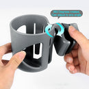 Accmor Universal Cup Holder, Stroller Cup Holder, 360° Rotatable Large Caliber Designed Bottle Holder for Stroller, Bike, Wheelchair, Walker, Scooter, Grey by TinyTreasures Baby Boutique