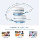 AILIHEN Kids Headphones for School Boys, Headphones with Microphone for Chromebook Laptop Computer Smartphone, 3.5mm Foldable Lightweight Headset for Teen Teenager (Blue) by TinyTreasures Baby Boutique