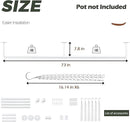 Plant Hanger Indoor with 6 Hanging Chains Hanging Planters for Indoor Plants Hanging Plant Holder Window Plant Shelves White Metal Rod(Pot not Included by GreenHaven Gardens