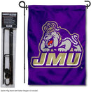 College Flags & Banners Co. James Madison Dukes JMU Garden Flag with Pole Stand Holder by GreenHaven Gardens