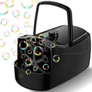 Bubble Machine - 18000+ Bubbles Per Minute, 2 Speed Settings, Battery/USB Powered Outdoor Bubble Blower for Toddlers, Birthday Parties, Weddings (Black) by TinyTreasures Baby Boutique