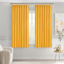 MIULEE Yellow Back Tab Blackout Curtains 63 Inch Length 2 Panels Set for Living Room Bedroom Privacy, Rod Pocket/Pinch Pleat Thermal Insulated Room Darkening Pleated Light Blocking Drapes by TinyTreasures Baby Boutique