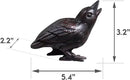 NACH Cast Iron Baby Crow Statue, Raven Garden Statues, Crow Garden Sculpture, Bird Figurines Home Decor, Crow Decor, Raven Decor, Black Bird Statue, 5.4 x 2.2 x 3.2 inches, JS-90-7116 by GreenHaven Gardens