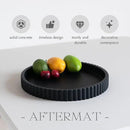 Decorative Tray for Coffee Table, Living Room, Side Table, 2 Packs 11" Black Round Concrete Home Decor Serving Trays for Accent Table, Console Table by CozyNest Decor