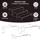 Acrylic Display Risers,12'' Large Display Stands, Thickened to 0.2''(5mm) Stackable Acrylic Shelves for Perfume Display, Clear Risers for Cupcake Stand,Pop Figurines,Tumbler,Food (Clear, 6PCS) by CozyNest Decor