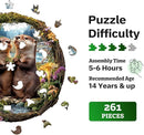 Jigfoxy Wooden Puzzles for Adults, Otter Couple Wood Puzzles Adult, Unique Animal Shape Wooden Jigsaw Puzzles for Adults, Birthday Gifts for Puzzle Lovers Family Friend (L-12.9 * 13.4in-261pcs) by TinyTreasures Baby Boutique