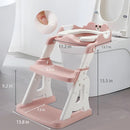 PandaEar Potty Training Seat with Step Stool Ladder, Toddler Toilet Seat for Kids Boys Girls, Comfortable Safe Potty Seat with Anti-Slip Pads Ladder & Bear Design -Pink by TinyTreasures Baby Boutique
