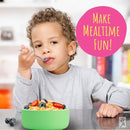 Elk and Friends Kids Porcelain Bowls with Silicone Sleeve + Silicone Lid | Kids/Toddler/Baby Feeding | Microwave & Dishwasher Safe | Non slip | Cereal/Soup/Snack Dishes & Dinnerware by TinyTreasures Baby Boutique