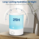 Esemoil Humidifiers for Bedroom, 2.5L Cool Mist Ultrasonic Air Humidifier with Top Fill & Quiet, 360° Nozzle, BPA Free, 25 Hour Diffuser with 8 Color Light & Auto Shut-off for Home Baby Nursery Plants by TinyTreasures Baby Boutique