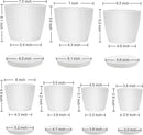 7 pcs Plant Pots with Drainage Holes and Saucers, Indoor Planters, Set of 7 (7.5, 7, 6.5, 6, 5.5, 4.5, 3.5 Inches), White by GreenHaven Gardens