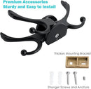 Heavy Duty Swivel Coat Hook Space Saving Towel Rope Hook Wall Mount Triple Swing Arms for RV Bathroom Kitchen Garage,Matt Black by CozyNest Decor
