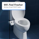 TUSHY Classic 3.0 Bidet Toilet Seat Attachment - A Non-Electric Self Cleaning Water Sprayer with Adjustable Water Pressure Nozzle, Angle Control & Easy Home Installation (Platinum) by CozyNest Decor