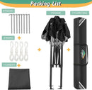 COBIZI 6.6x6.6ft Pop Up Canopy Tent, Heavy Duty Canopy Easy Set up All Weather Waterproof Outdoor Canopy Tent for Parties, Beach, Garden, Camping with 1 Handbag, 3 Adjustable Heights, UPF50+, Black by GreenHaven Gardens